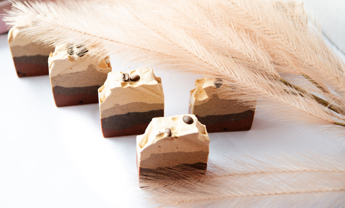 Artisanal Exfoliating Soap Bar: Fresh Coffee
