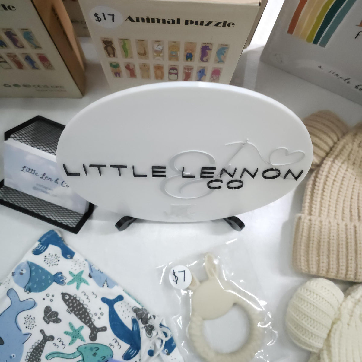 Custom 3D Printed Logo Sign – Circular Brand Display with Easel