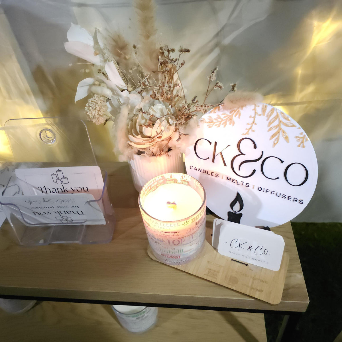 Custom 3D Printed Logo Sign – Circular Brand Display with Easel
